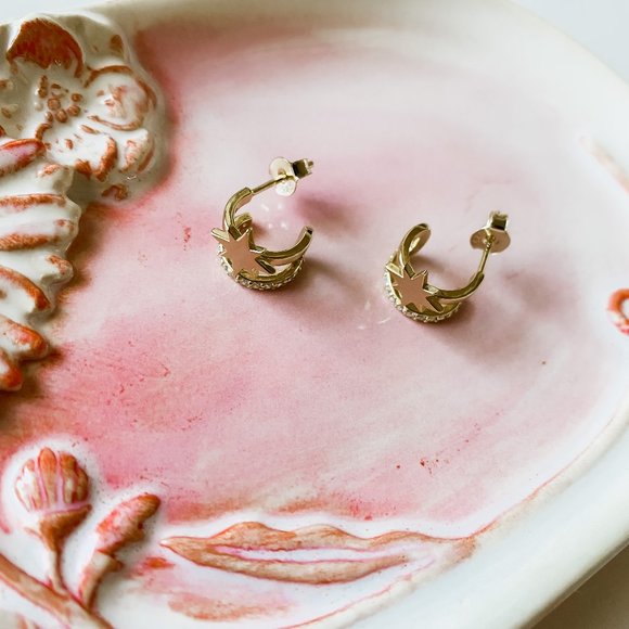 Jewelry - Star Hoop Earrings